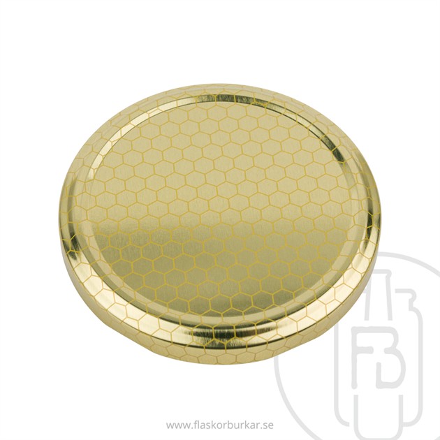 Twist off lid, 82mm. Gold Honey